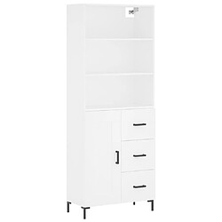 Maison Chic Buffet,Meuble de Rangement,commode pour salon,Cuisine Blanc 69,5x34x180 cm Bois d'ingénierie -MN53919