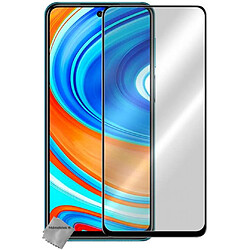 Htdmobiles Film de protection vitre verre trempe incurve integral pour Xiaomi Redmi Note 9 - NOIR