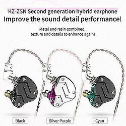 Acheter Universal YYH-KZ ZSN 3,5 mm câblé dans le casque Hifi en métal d'oreille avec microphone