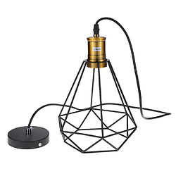 Stoex Lampe Suspensions Abat-Jour Cage en Métal Diamant Cage Lampe de plafond avec Câble Décoration pour restaurant Chambre Salon?Sans ampoules?