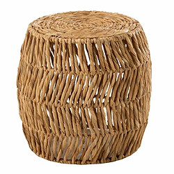 Mes Tabouret rond 43x41 cm en jacinthe d'eau naturelle 