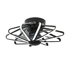 Universal Lampe de ventilateur de plafond de 58 cm, lampe de 220 V, éclairage continu à LED, lampe de ventilateur de salle à manger, lampe de ventilateur à LED intégrée pour le salon et la chambre à coucher, noir