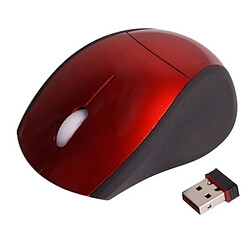 Wewoo Souris sans fil rouge Mini optique sans 2,4 GHz avec mini récepteur USB, Plug and Play, distance de travail 10 mètres 