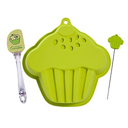 Ac-Deco Moule à gateau en silicone - Forme cupcake - Avec spatule et testeur