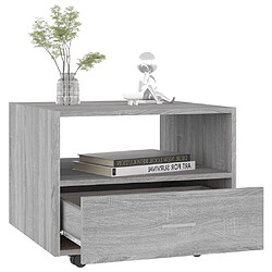 Avis vidaXL Table basse sonoma gris 55x55x40 cm bois d'ingénierie