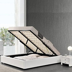 Avis Meubler Design Ensemble Matelas + Sommier Coffre 160 Blanc