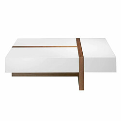 Angel Cerda Table basse en bois blanc et noyer