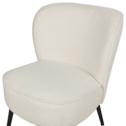 Beliani Fauteuil Bouclé Blanc VOSS pas cher