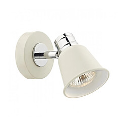 Luminaire Center Spot unique Fry crème et chrome poli 1 ampoule