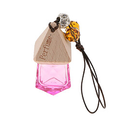 Vide bouteille de parfum en verre rechargeable suspendu pendentif voiture décor à la maison rose assainisseur d'air