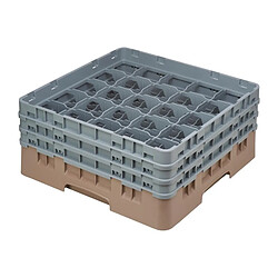 Casier à Verres 25 Compartiments Beige - Hauteur de 143 à 349 mm - Camrack Cambro 