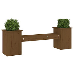 Avis Maison Chic Banc d'extérieur | Banc avec jardinières marron miel bois massif de pin -GKD38080