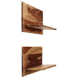 Avis Maison Chic Lot de 2 Étagères murales,Étagère Rangement flottate 58 x 26 x 20 cm Bois de Sesham massif -MN56672