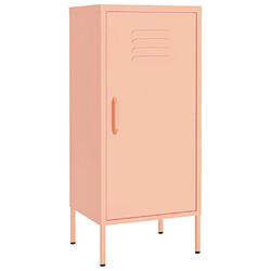 vidaXL Armoire de rangement Rose 42,5x35x101,5 cm Acier