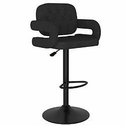 vidaXL Tabourets de bar lot de 2 noir tissu pas cher