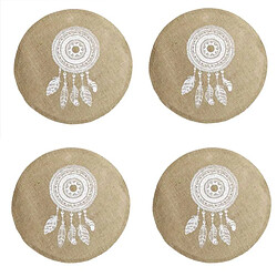 Ac-Deco Lot de 4 sets de table en jute - D 38 cm - Indila