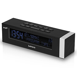 Lenco Radio-réveil stéréo DAB+/FM avec connexion USB et entrée AUX CR-630BK Noir