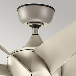 Avis Elstead Lighting Ventilateur de plafond 137 cm, 7 pales, argent satiné antique, télécommande