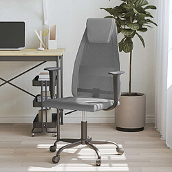 Maison Chic Chaise Gaming | Chaise de bureau Ergonomique Fauteuil réglable en hauteur gris -GKD53428