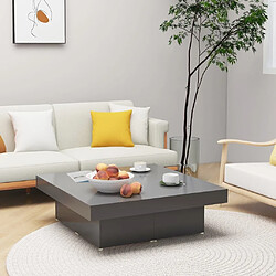 vidaXL Table basse Gris 90x90x28 cm Aggloméré