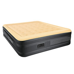 ML-Design Matelas gonflable 2 personnes avec pompe électrique intégrée 203x157x47 cm beige