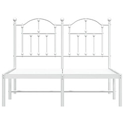 Maison Chic Lit adulte - Cadre de lit métal avec tête de lit pour chambre blanc 120x200 cm -MN87147 pas cher