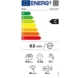 Lave-linge hublot 8kg 1200 tours/min - WAN24218FR - BOSCH