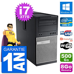 PC Tour Dell 7010 Intel Core i7-3770 RAM 8Go Disque Dur 500Go Windows 10 Wifi - Occasion