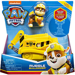 Spin Master Véhicule Deluxe Pat'Patrouille (Paw Patrol) : Bulldozer sonore et Figurine Ruben 