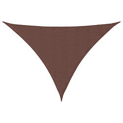 vidaXL Voile de parasol tissu oxford triangulaire 5x5x6 m marron