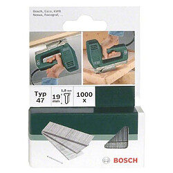 Bosch 2609255811 Set de 1000 clous d'agrafage Type 47 Longueur 23 Tête Largeur 1,8 mm Epaisseur 1,27