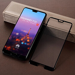 Protecteur écran en verre trempé 5d pleins bords en arc de film de protection d'écran de taille noir pour votre Huawei P20