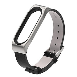 Wewoo Bracelet en cuir PU Mijobs pour bracelet Xiaomi Mi Band 3, bracelet magnétique sans vis, bracelet magnétique Mi Band3, remplacement de la bande, accessoires non inclus 