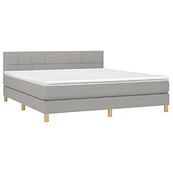 Avis Sommier à lattes et matelas LED,Cadre à lattes de lit pour Adulte Gris clair 160x200 cm Tissu -MN11676