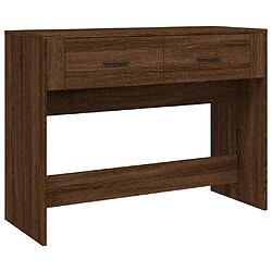 vidaXL Table console Chêne marron 100x39x75 cm Bois d'ingénierie