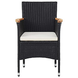 Avis Maison Chic Lot de 2 Chaises de salle à manger de jardin - Fauteuil d'extérieur Résine tressée Noir -MN59261