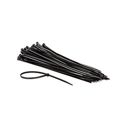 Perel Jeu de serre-c,bles en nylon - 4.8 x 300 mm - noir (100 pcs) 