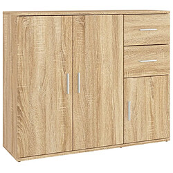 vidaXL Buffet Chêne sonoma 91x29,5x75 cm Bois d'ingénierie