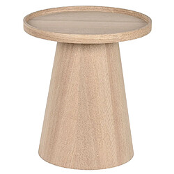 Pegane Table d'appoint ronde en bois coloris naturel - diamètre 45 x Hauteur 50 cm