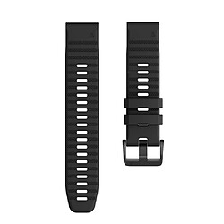 Wewoo Bracelet pour montre connectée Garmin Fenix 6X 26mm Smartwatch à en silicone à libération rapide Noir 