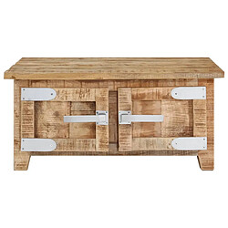 vidaXL Table basse 67x67x30 cm Bois de manguier massif