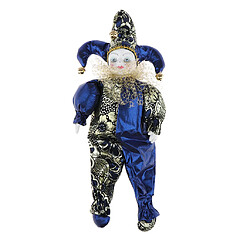 Porcelaine poupées clowns pied suspendu amusants 33cm Vintage Porcelaine Suspension Pied Poupée Clown Poupée Arlequin Modèle