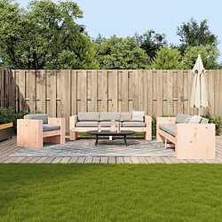 vidaXL Salon de jardin 2 pcs bois massif douglas