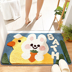 LUUCOZK Tapis de bain antidérapants absorbants à séchage rapide, décoration de salle de bain, motif 1-40x60cm 