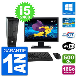 PC Fujitsu E500 DT Ecran 27" Intel i5-2400 RAM 16Go Disque 500Go Windows 10 Wifi · Occasion 