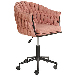 Beliani Chaise de bureau Rose MILAN