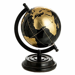 Paris Prix Statuette Déco Globe sur Pied 22cm Noir & Or 