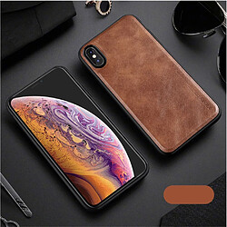 Etui en PU style vintage marron pour Apple iPhone XS/X 5.8 inch