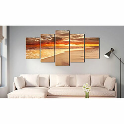 Paris Prix Tableau Imprimé Sea : Beautiful Sunset 50 x 100 cm