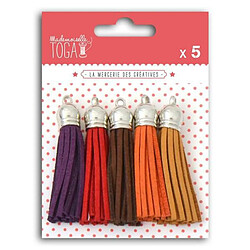 TOGA 5 Pompons suédine 3,6 cm - Automne